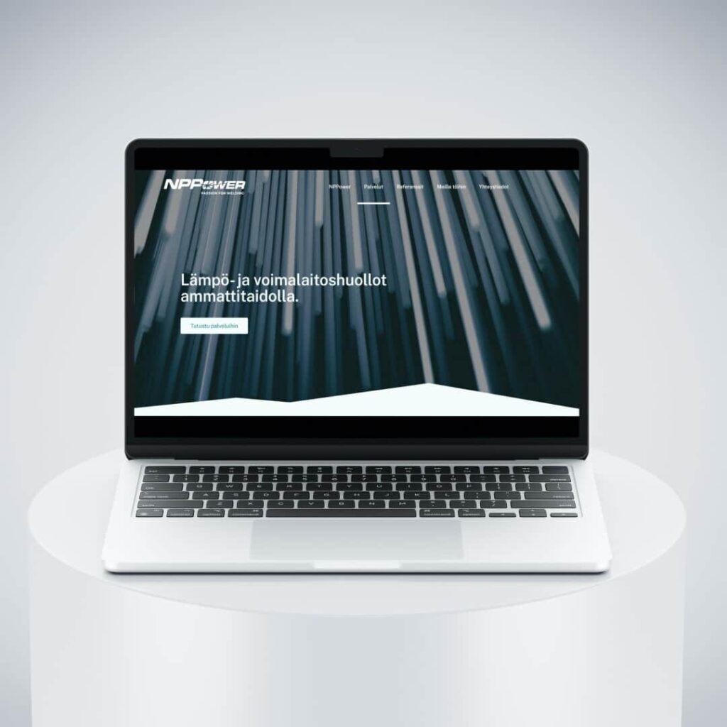 Kotisivut yritykselle. Referenssikuva NP Power